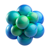 extraordinary artistic A series of overlapping, transparent spheres, rendered in a gradient of cool blues and greens, minimalist style genuine png