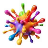 vibrant rustic A chaotic explosion of colorful paint splatters, lit by a bright, studio light, abstract expressionism style professional png