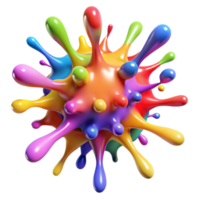 wonderful abstract A chaotic explosion of colorful paint splatters, lit by a bright, studio light, abstract expressionism style original png