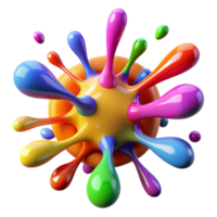 stunning classic A chaotic explosion of colorful paint splatters, lit by a bright, studio light, abstract expressionism style high quality png