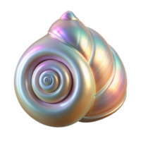 vibrant modern A spiral seashell with iridescent mother-of-pearl, studio lighting, highlighting texture and sheen exclusive png