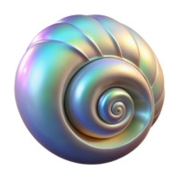 impressive rustic A spiral seashell with iridescent mother-of-pearl, studio lighting, highlighting texture and sheen authentic png