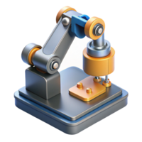 beautiful classic A robotic arm assembling a microchip, precise movements, industrial lighting, hyperrealistic style exclusive png