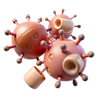 elegant rustic A group of nanobots repairing damaged tissue, microscopic view, biological illustration style, soft lighting authentic png