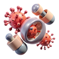 dramatic rustic A group of nanobots repairing damaged tissue, microscopic view, biological illustration style, soft lighting genuine png