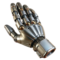 wonderful creative A bionic arm with intricate mechanical details, metallic finish, dramatic lighting, biomechanical style premium png