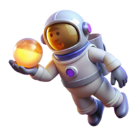 magnificent classic A lone astronaut, adrift in the void, clutching a glowing orb, rim lighting, cosmic horror style high resolution png