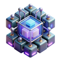 dramatic minimalist Quantum computer processing complex data, glowing lighting, abstract technology style original png
