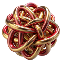 wonderful classic A complex web of interconnected lines forming intricate knots and loops, in shades of deep red and metallic gold. Dramatic, contrasting lighting detailed png