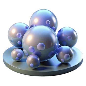 sereen abstract een veld- van drijvend, bioluminescent bollen in variërend maten, emitting een zacht, buitenaards gloed. de algemeen humeur is vredig en contemplatief origineel png