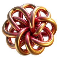 extraordinary traditional A complex web of interconnected lines forming intricate knots and loops, in shades of deep red and metallic gold. Dramatic, contrasting lighting exclusive png
