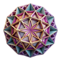 impressive contemporary A mesmerizing pattern of tessellating geometric shapes, inspired by Islamic art, in rich jewel tones. Soft, diffused lighting high resolution png