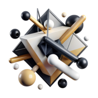 wonderful modern A dynamic composition of intersecting lines and geometric shapes, creating a sense of movement and energy. The color palette is limited to black and white exclusive png