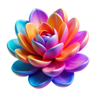 serene creative A vibrant, abstract representation of a blooming flower, with bold colors and flowing lines. Soft, diffused lighting exclusive png
