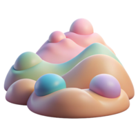serene modern A tranquil, abstract landscape of rolling hills and serene skies, rendered in a minimalist, pastel color palette. Soft, ambient lighting genuine png