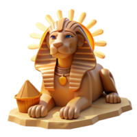 wonderful rustic A majestic sphinx posing a riddle, the desert sun blazing overhead, mysterious and enigmatic professional png