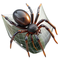 stunning rustic A tiny, intricate spider spinning a web glistening with dew drops, early morning light, macro photography, intricate details. Nature documentary style detailed png