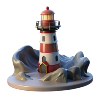 dramatic abstract A solitary lighthouse on a windswept coast, dramatic crashing waves, moody lighting, romantic style, original png