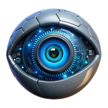 vibrante minimalista uma fechar-se do uma do ciborgue olho, intrincado circuitos e brilhando leds visível dentro de. detalhado, cyberpunk, dramático iluminação autêntico png