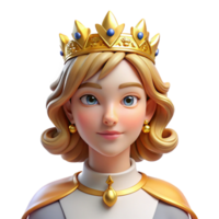magnificent artistic Portrait of a majestic queen with an elaborate crown of gold and jewels, a regal expression, lit by soft, diffused light, in the style of classical portraiture genuine png