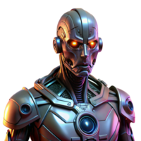 beautiful abstract A cyborg with intricate mechanical augmentations and glowing eyes stares intensely at the viewer, illuminated by a flickering neon sign. Style dark, gritty realism high quality png