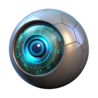 beautiful traditional A close-up of a cyborg's eye, displaying complex data streams and holographic projections, illuminated by a bright, internal light source. Style cyberpunk high resolution png