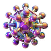 impressive traditional A swarm of nanobots forming complex geometric shapes in zero gravity, illuminated by a shifting, multicolored light source. Style abstract art professional png