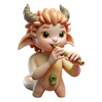 vibrant vintage A mischievous satyr playing panpipes, surrounded by playful nymphs, soft, diffused light in a forest glade. Impressionist style high quality png