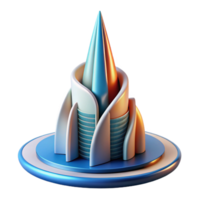 magnificent creative Conceptual skyscraper, abstract form, dynamic lines, futuristic design, minimalist aesthetic premium png