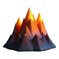 vibrant abstract A majestic mountain range silhouetted against a fiery sunset, dramatic lighting, grand, awe-inspiring style authentic png