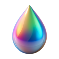 impressive vintage A single, luminous tear-shaped drop, refracting light into a spectrum of colors, with a hyperrealistic rendering style high resolution png