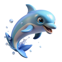 wonderful minimalist A playful dolphin leaping out of the ocean, droplets of water sparkling in the sunlight, in a joyful, energetic style 4K png