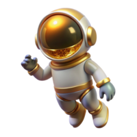dramatic contemporary A solitary astronaut floating in space, golden visor reflecting a distant nebula, serene and melancholic, space opera style authentic png