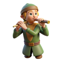 wonderful rustic A mischievous Pan playing his pipes in a forest glade, classical style, dappled sunlight professional png