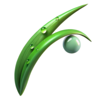 elegant contemporary A single blade of grass with dew drops, macro photography, soft morning light, green tones, exclusive png