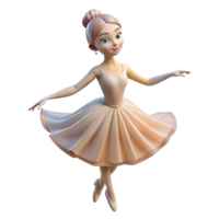 serene modern Portrait of a graceful ballerina with flowing tulle and delicate features, lit by soft stage lighting, in an Art Deco style high quality png