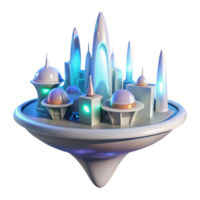 wonderful creative A futuristic floating city, sleek white curves, bioluminescent glow, soft diffuse lighting, cinematic composition exclusive png