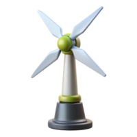 beautiful artistic A wind turbine generating electricity, blue sky background, realistic style authentic png