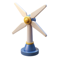 wonderful traditional A wind turbine generating electricity, blue sky background, realistic style exclusive png