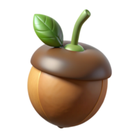 dramatic abstract A sprouting acorn, with a tiny root visible, close-up, earth tones, photorealistic render high quality png