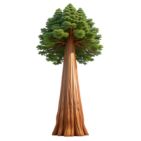 beautiful abstract A giant sequoia tree reaching towards the sky, majestic lighting, realistic rendering high quality png