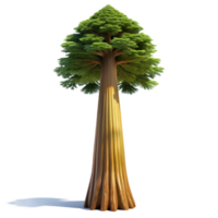 vibrant classic A giant sequoia tree reaching towards the sky, majestic lighting, realistic rendering high resolution png