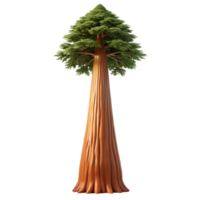 extraordinary traditional A giant sequoia tree reaching towards the sky, majestic lighting, realistic rendering detailed png