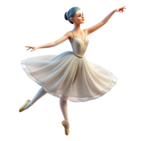 stunning rustic Portrait of a graceful ballerina with a delicate pose and flowing tulle skirt. Soft, theatrical lighting. Style Impressionist painting high resolution png
