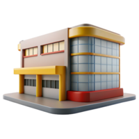 dramatic modern Bauhaus school building, functionalist design, simple geometric forms, large windows, natural daylight, architectural photography original png
