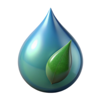 stunning modern A single raindrop falling onto a leaf, detailed reflection, macro photography, refreshing and clean style detailed png