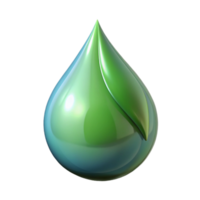 extraordinary contemporary A single, perfect raindrop falling from a leaf, crystal clear and reflecting the surrounding environment, macro photography style authentic png