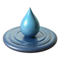 vibrant abstract A single raindrop falling onto the surface of a still pond, creating ripples, realistic water physics, soft lighting high quality png