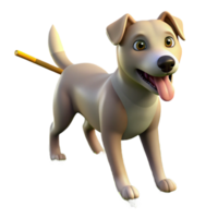 dramatic contemporary A loyal dog fetching a stick, park setting, bright sunny day, photorealistic style exclusive png