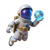 vibrant minimalist A lone astronaut floating in space, holding a glowing orb of energy, surrounded by distant nebulae, cosmic and ethereal lighting, space opera style professional png